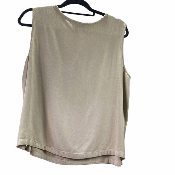 Jaclyn Smith Taupe Beige Sleeveless Summer Tank Top Blouse 1X - Picture 4 of 11
